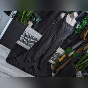 Shein Curve Black Bow Romper Pant Jumpsuit 1XL